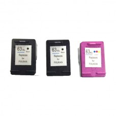 HP 63XL Remanufactured Value Pack (2 x HP63XL Black & 1 x HP63XL Colour)