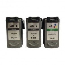 Remanufactured Value Pack (2 x PG-40 Black & 1 x CL-41 Colour) *New Chip