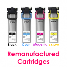 Remanufactured Epson 902XL BK/C/M/Y High Yield Ink for WF-C5290,WF-5790 ( Set of 4)